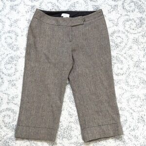 Talbots Women's Marisa Capri‎ Wool Blend Pants Herringbone Size 10p Lined
